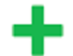 A green cross on a white backgroundDescription automatically generated