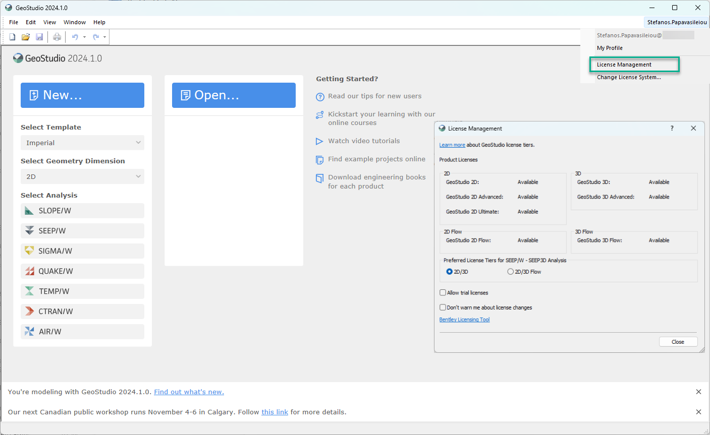 GeoStudio | PLAXIS - License Issues - Finding the Correct System ...