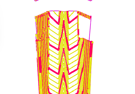 A drawing of a red and yellow striped object

Description automatically generated