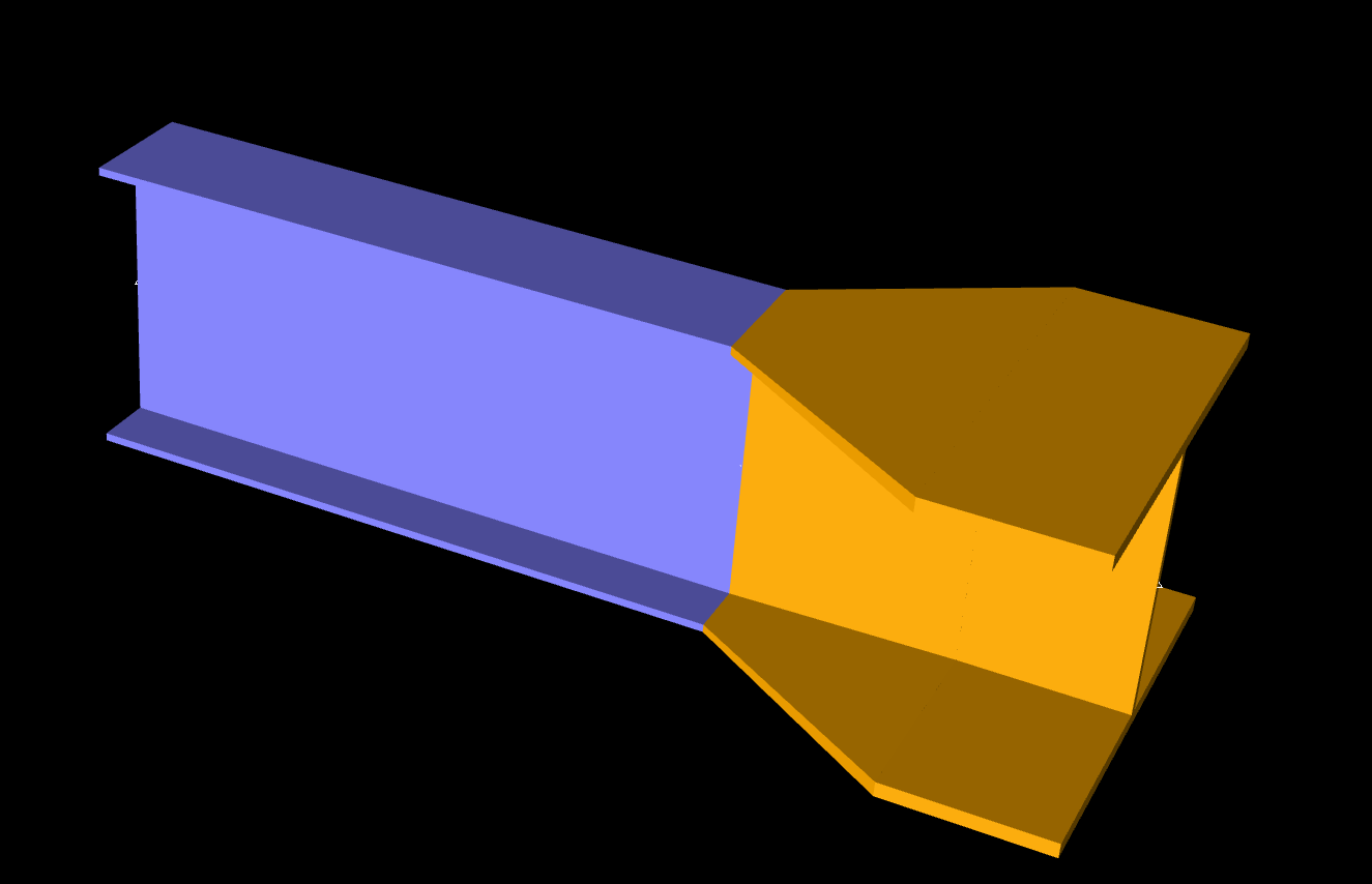 A blue and yellow objectDescription automatically generated