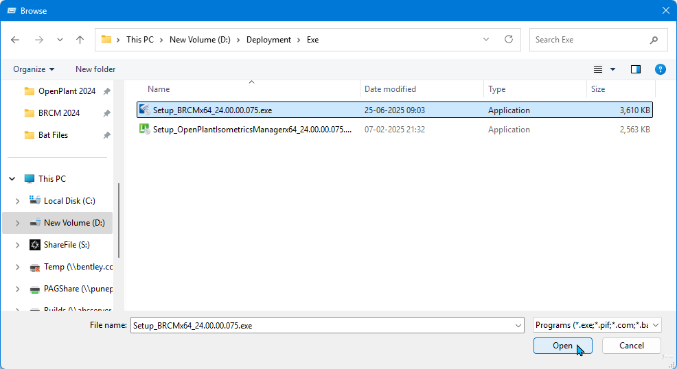 OpenPlant - How to Create a Deployment Image of BRCM 2024 - Knowledge ...