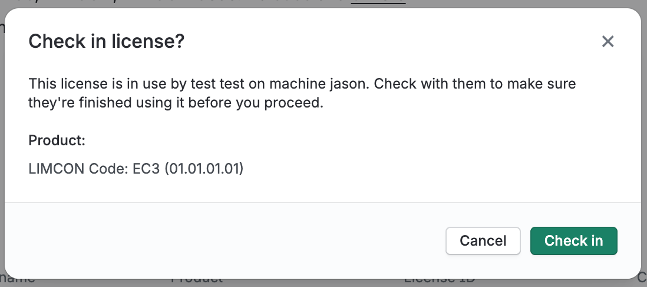 Checkout products confirmation dialogue