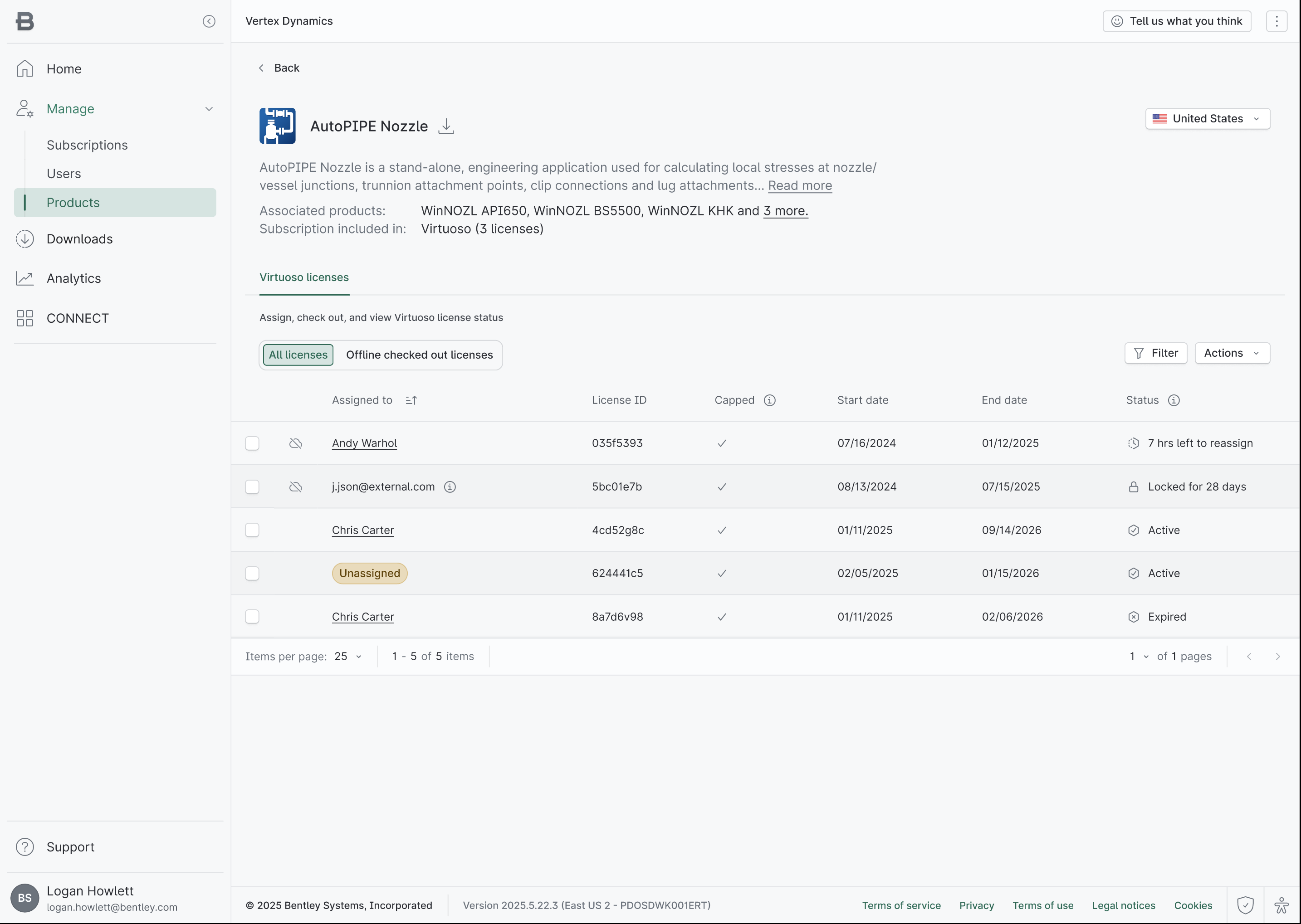 Admin product details page