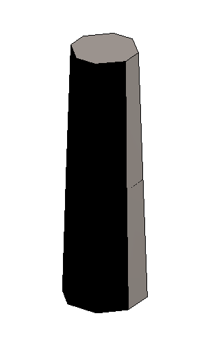 A black and white towerDescription automatically generated