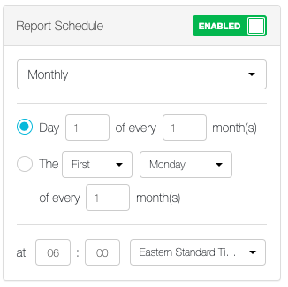 A screenshot of a report scheduleDescription automatically generated