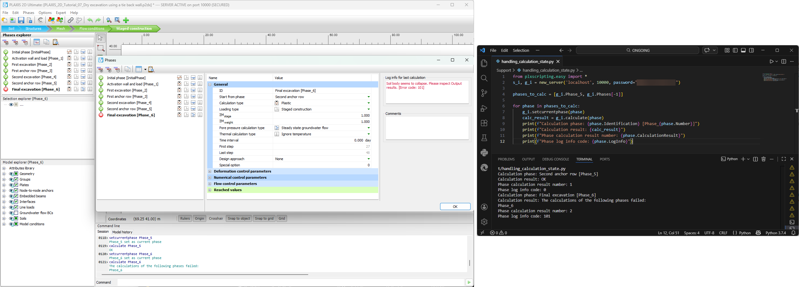 GeoStudio | PLAXIS - How to handle a calculation state with Python ...