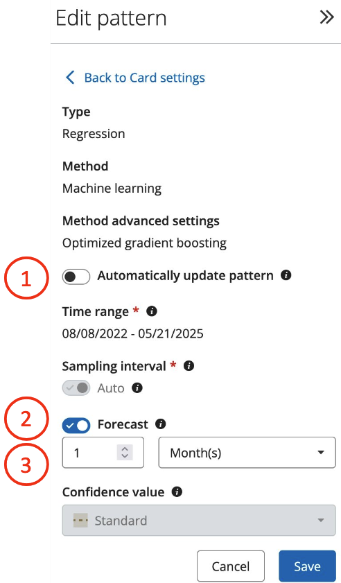 Edit a regression pattern