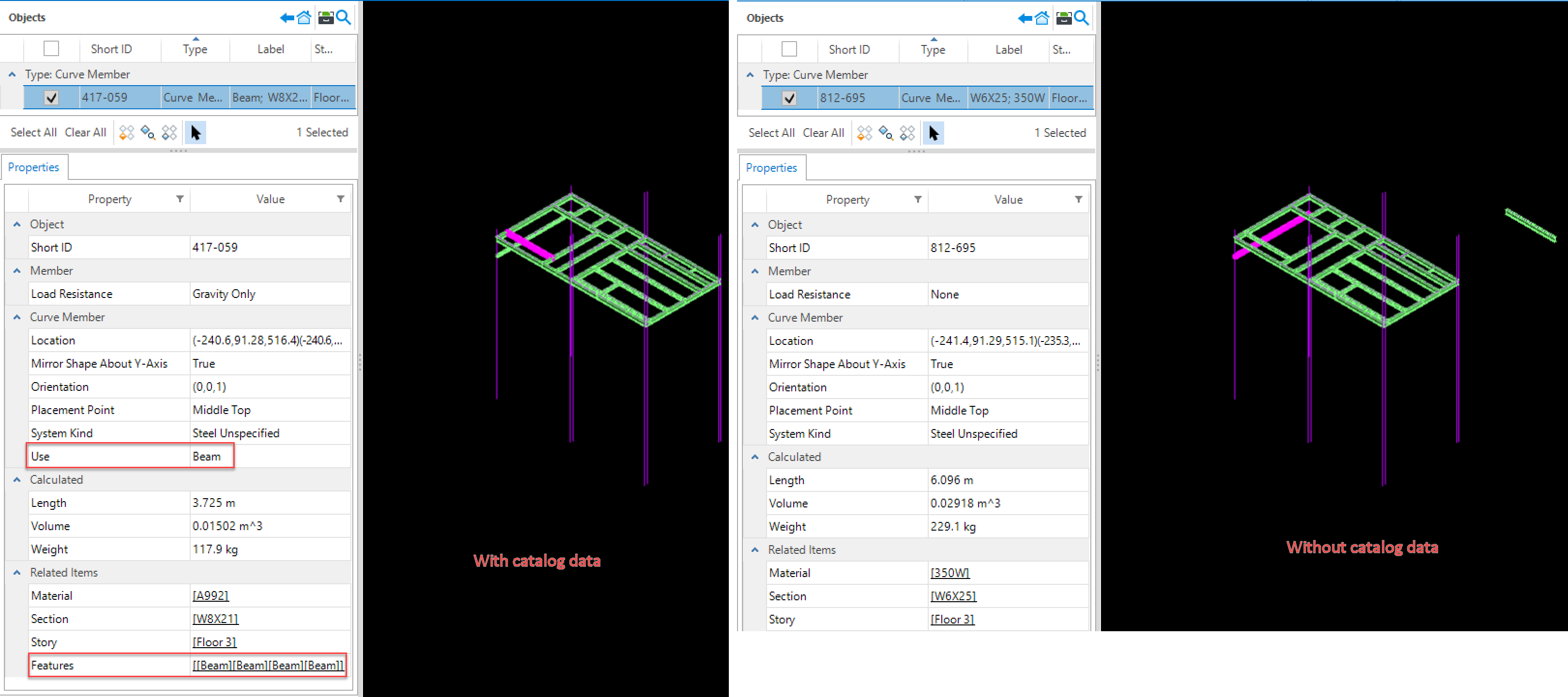 OpenBuildings - Member section properties are missing in exported ISM ...