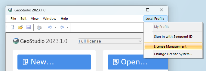 GeoStudio 2023.1 License Management