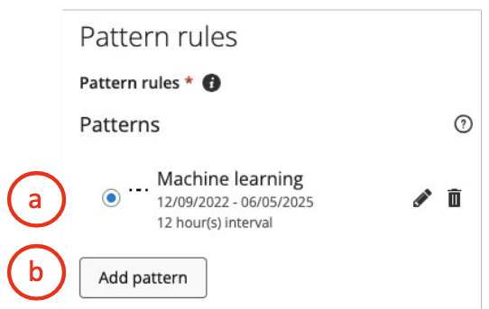 Select an existing pattern
