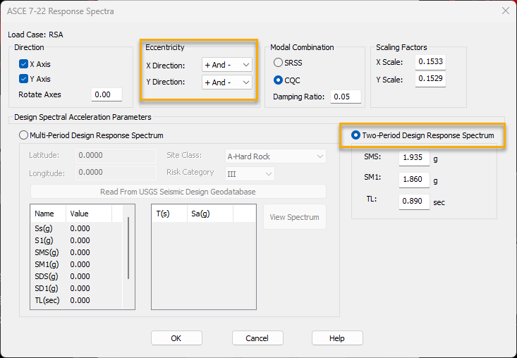 RAM | STAAD | ADINA - ASCE 7-22 Dynamic RSP with eccentricity problem ...