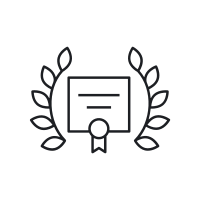 An icon showing a bar chart with an increasing line chart above it